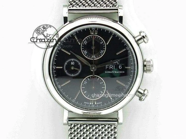 MIROTIME 0412 Casual Portuguese Chrono IW3716 Z+F 1:1 Best Edition White Dial on Blue Rubber Strap A 7016